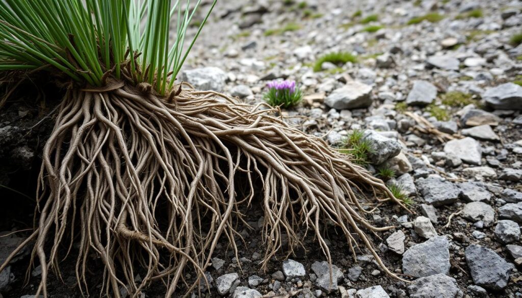 Alpine Grass Root Structure Alpine Grass Root Structure