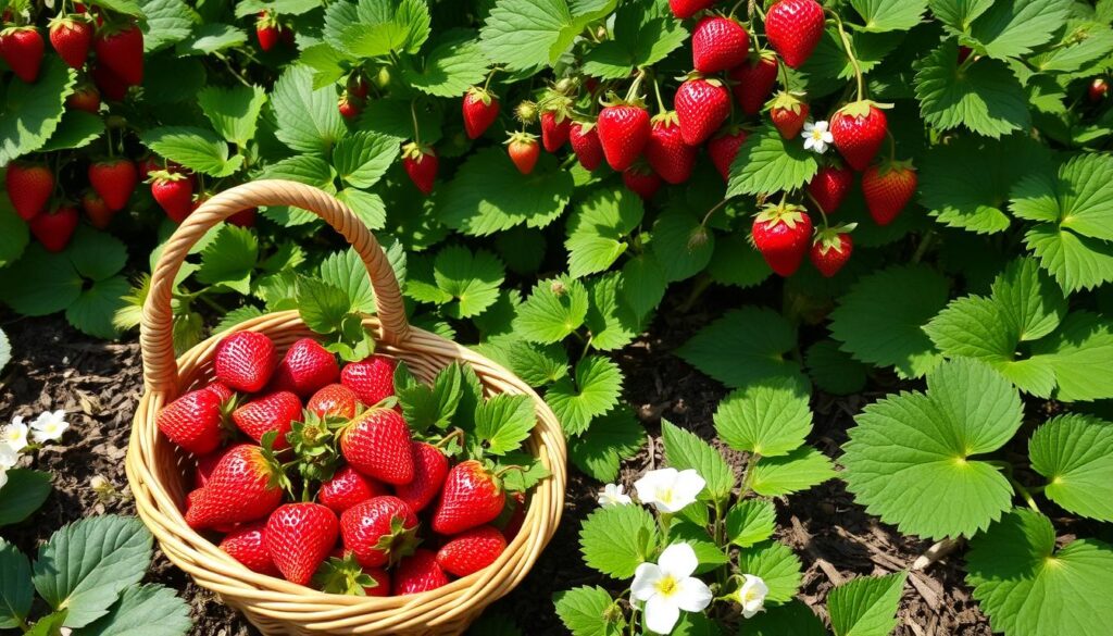 Everbearing Strawberry Harvesting