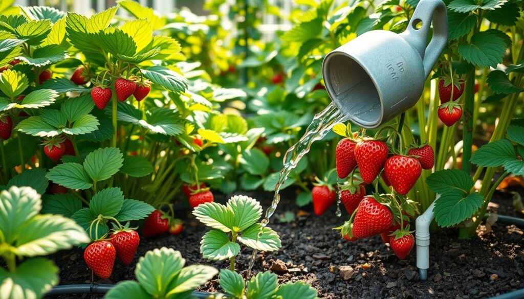 Everbearing Strawberry Watering Techniques