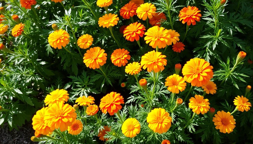 Marigold Plants in Garden Marigold Plants in Garden