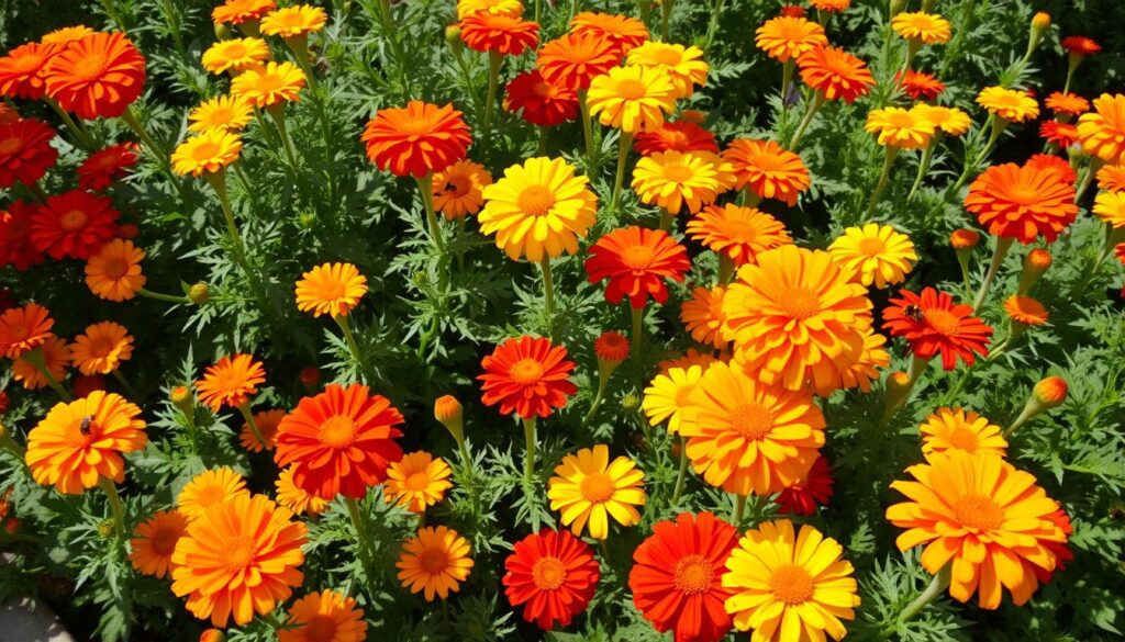 Marigold Varieties in Garden Marigold Varieties in Garden