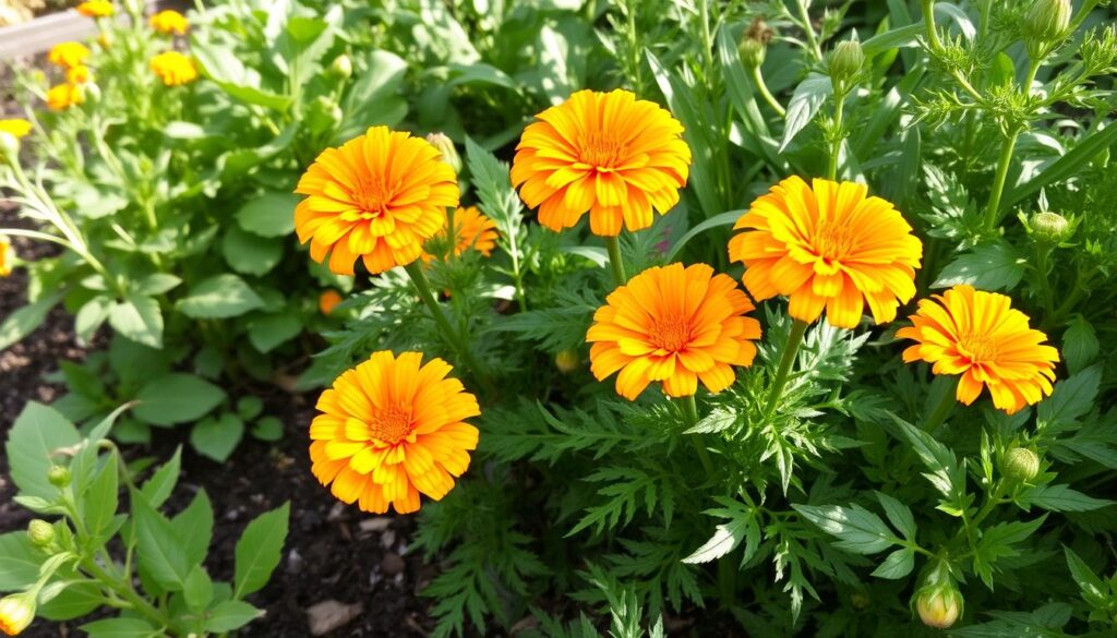 Marigolds in Companion Planting Marigolds in Companion Planting