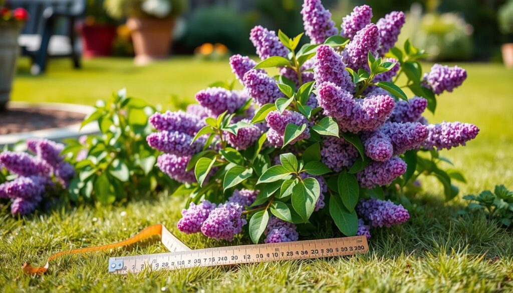 Measuring Lilac Bush Size