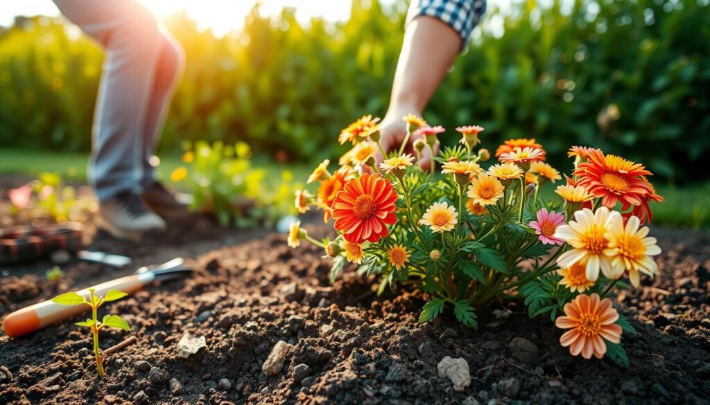 Planting Potentilla Bush