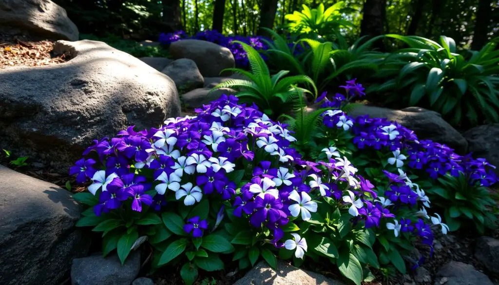 Vinca Perennial Flowers in Landscape Design