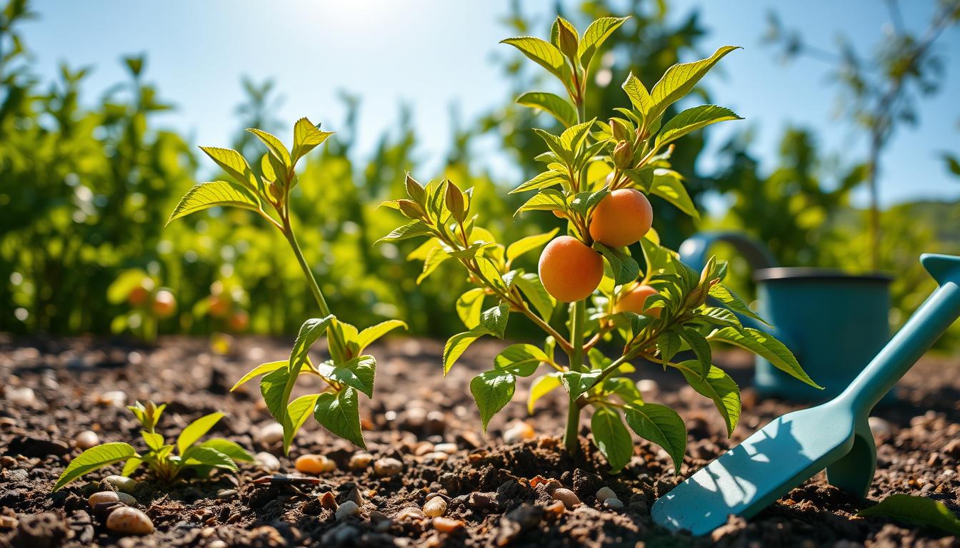 apricot seedling