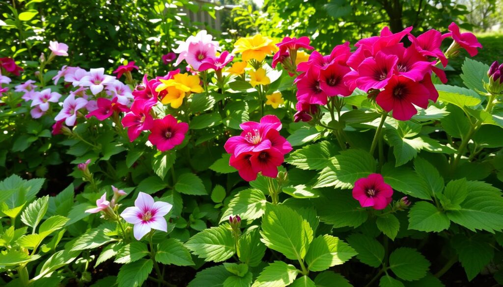 Perennial Geraniums in Garden Perennial Geraniums in Garden