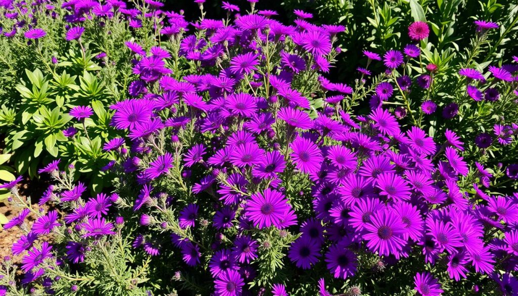 Purple Perennial Flowers in Garden Purple Perennial Flowers in Garden