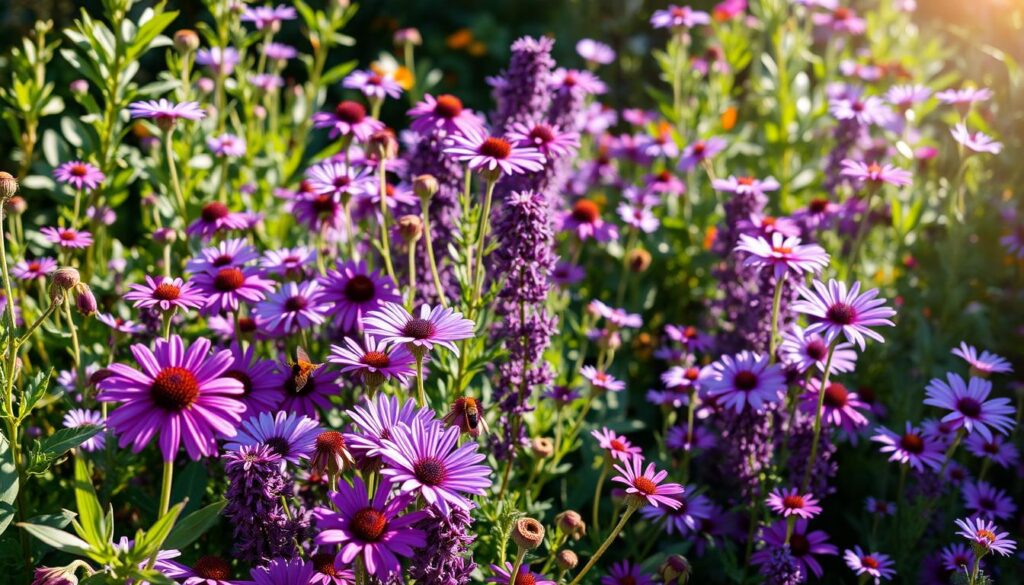 Purple Perennial Flowers in Garden Purple Perennial Flowers in Garden